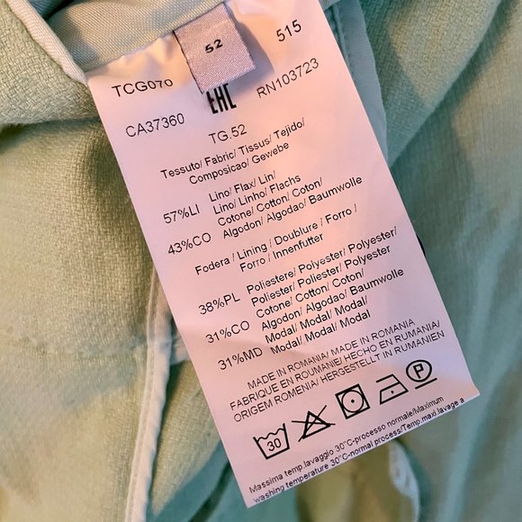 Armani Collezioni Mens Linen-Blend Blazer SIZE 52 (Mens LG 41 Suit Jacket) NEW - Picture 9 of 10